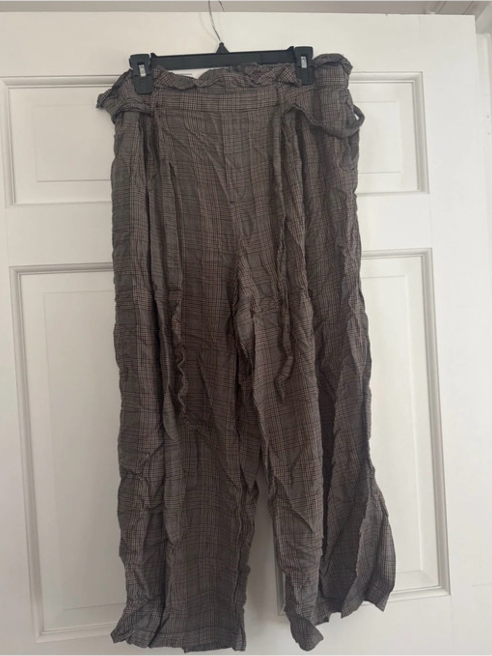American Eagle Outfitters Brown Plaid Straight Leg Pants